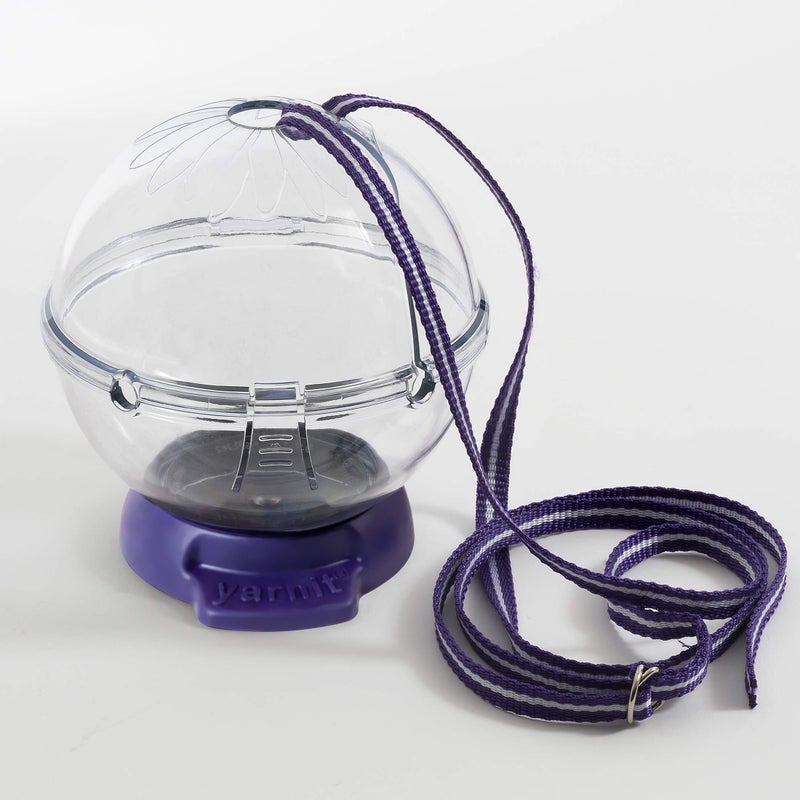 Prym Yarnit Travel Yarn Holder for Knitting & Crochet â€“ Prevents Tangles with Two Yarn Channels, Shoulder Strap, Non-Slip Base & Hidden Storage - Image 2